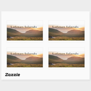 Adesivo Retangular Lofoten Islands Norway Rettangular Sticker