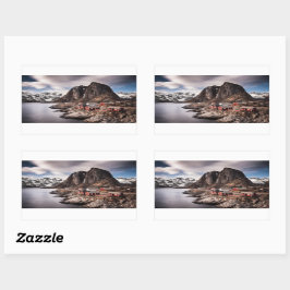 Adesivo Retangular Lofoten Islands Norway Rettangular Sticker