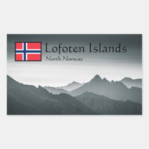 Adesivo Retangular Lofoten North Norway