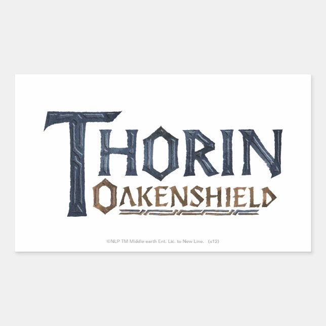 Adesivo Retangular Logo THORIN OAKENSHIELD™ azul (Frente)