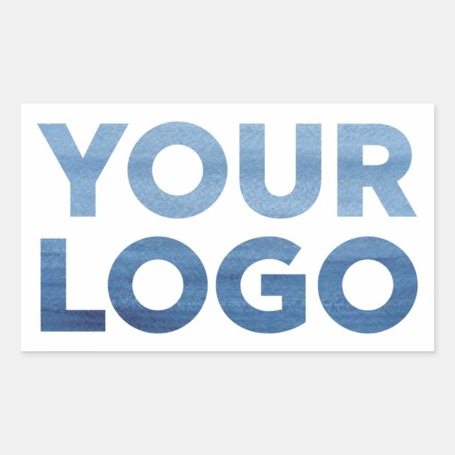 Adesivo Retangular Logotipo corporativo personalizado (Frente)