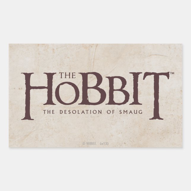 Adesivo Retangular Logotipo de hobbit - Escuro (Frente)