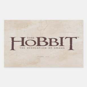 Adesivo Retangular Logotipo de hobbit - Escuro