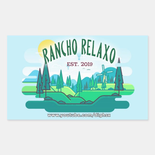 Adesivo Retangular Logotipo de Primavera Rancho Relaxo (Frente)