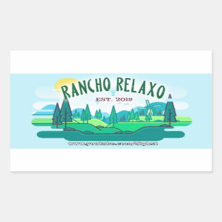Adesivo Retangular Logotipo de Primavera Rancho Relaxo