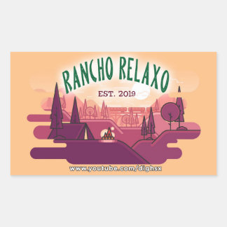 Adesivo Retangular Logotipo de queda do Rancho Relaxo