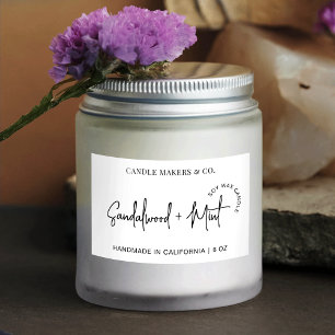 Adesivo Retangular Logotipo de script de empacotamento simples modern