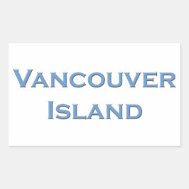 Adesivo Retangular Logotipo de Texto da Ilha Vancouver