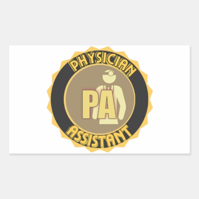 ADESIVO RETANGULAR LOGOTIPO DO ASSISTENTE MÉDICO PA (Frente)
