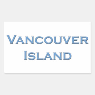 Adesivo Retangular Logotipo do texto da ilha de Vancôver