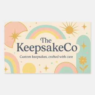 Adesivo Retangular Logotipo Keepsaoke
