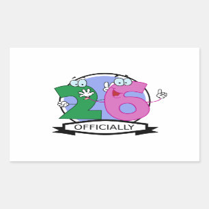 Adesivo Retangular Logotipo oficial de 26 aniversários