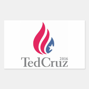 Adesivo Retangular Logotipo Ted Cruz 2016