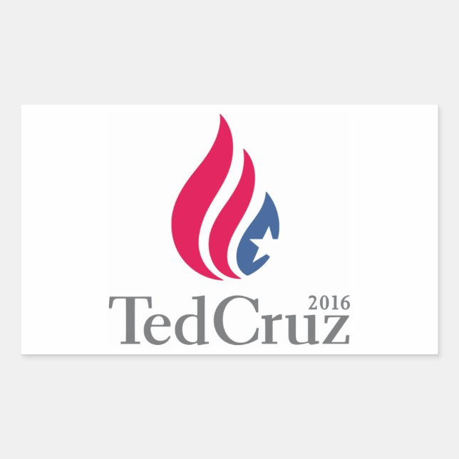 Adesivo Retangular Logotipo Ted Cruz 2016 (Frente)