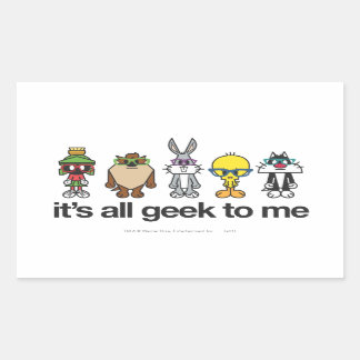 Adesivo Retangular LOONEY TUNES™ Nerds - Tudo Muito Geek Para Mim