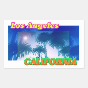 Adesivo Retangular "Los Angeles CALIFÓRNIA" Palm Trees Sticker