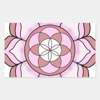 Adesivo Retangular Lotus Rosa