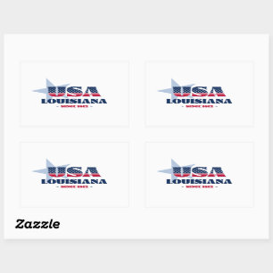 Adesivo Retangular Louisiana My Home State Sticker
