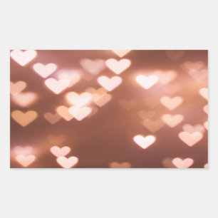 Adesivo Retangular Love Heart Bubble Confetti