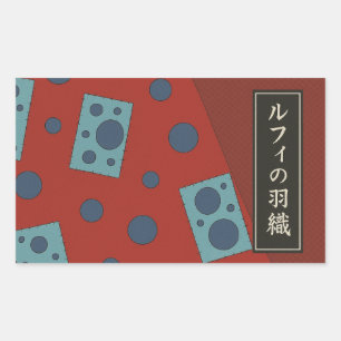 Adesivo Retangular luffy kimino