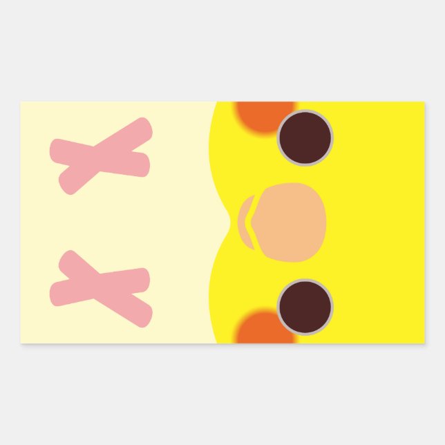 Adesivo Retangular Lutino Cockatiel (Frente)