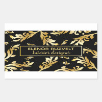 Lux Black Floral Dourado, Elegante moderno, design