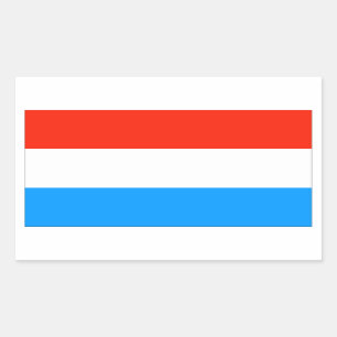 Adesivo Retangular Luxembourg embandeira
