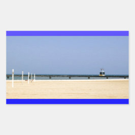 Adesivo Retangular Luz de sinalização das margens do Lago Michigan