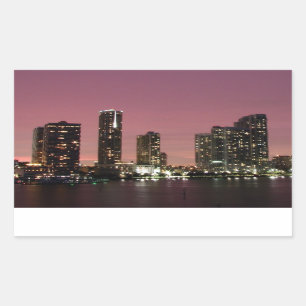 Adesivo Retangular Luz do sol sobre Miami após tempestade