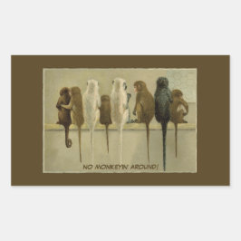 Adesivo Retangular Macacos - Aniversário Comercial do Grupo Personali