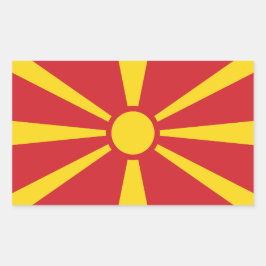 Adesivo Retangular Macedônia do Norte