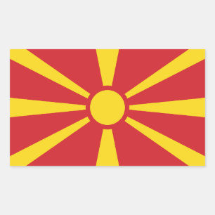 Adesivo Retangular Macedônia do Norte