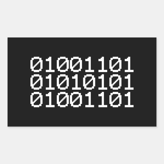 Adesivo Retangular Mãe BINÁRIA (Frente)