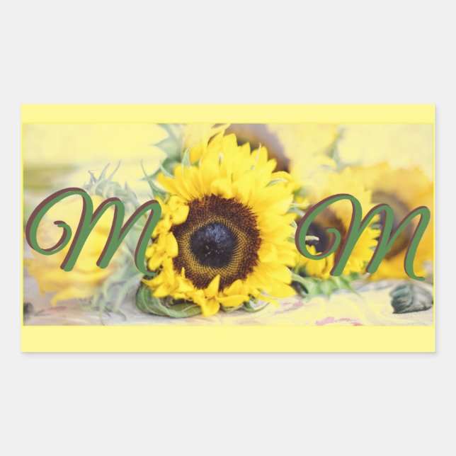 Adesivo Retangular Mãe de girassol (Frente)