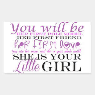 Adesivo Retangular Mãe e Filha: Amor