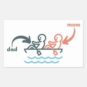 Adesivo Retangular Mãe/Pai
