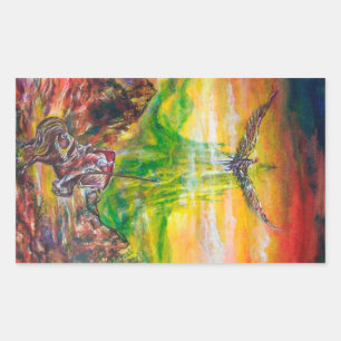 ADESIVO RETANGULAR MAGIC DUEL ENTRE BRADAMANT E NEGROMANCER