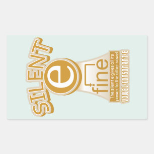 Adesivo Retangular Magic e rule PHONICS aprendendo inglês