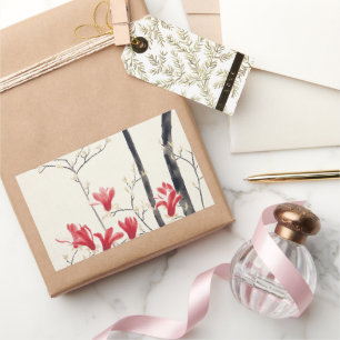 Adesivo Retangular Magnolia Tree por Kobayashi Kokei, Vintage Nature