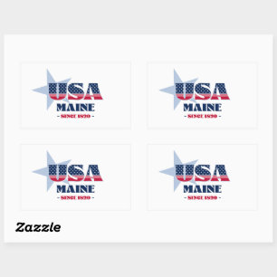 Adesivo Retangular Maine My Home State Sticker