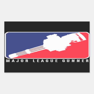 ADESIVO RETANGULAR MAJOR LEAGUE GUNNER MINIGUN STICKER