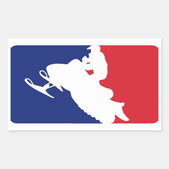 Adesivo Retangular Major League Snowmobiler (Frente)