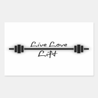 Adesivo Retangular Malhação: Live Love Lift