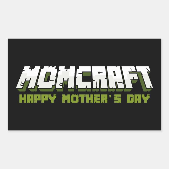 Adesivo Retangular Mamãe Feliz Dia da Mãe Engraçado Mãe (Frente)
