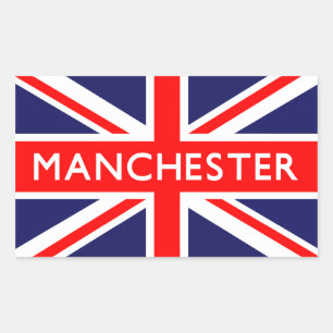 Adesivo Retangular Manchester: British Flag