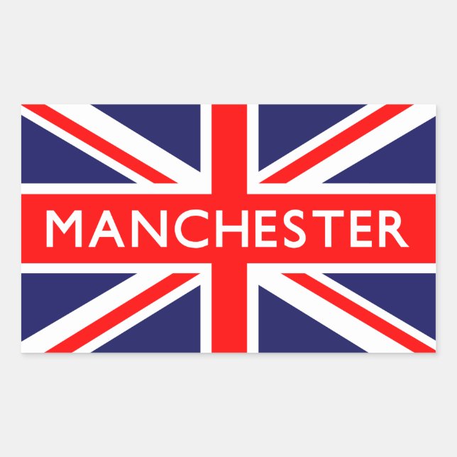 Adesivo Retangular Manchester: British Flag (Frente)