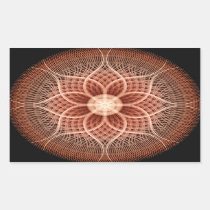 Adesivo Retangular Mandala de Lotus do Trance