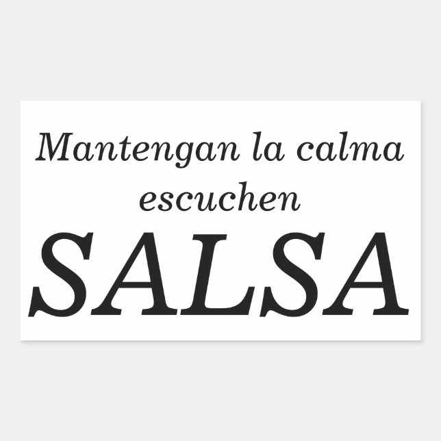 Adesivo Retangular mantengan la calma (Frente)