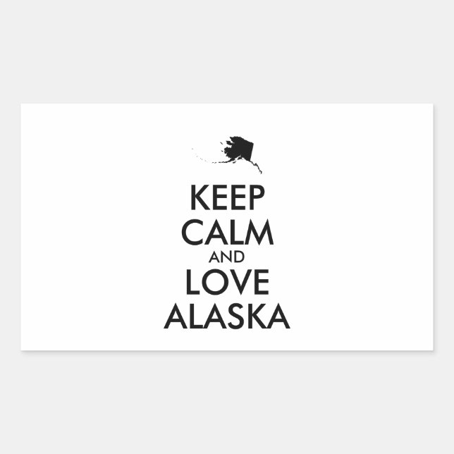 Adesivo Retangular MANTER CALM e AMAR ALASKA personalizáveis (Frente)