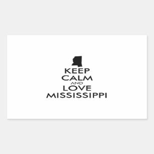 Adesivo Retangular MANTER CALMO E AMAR MISSISSIPPI personalizável